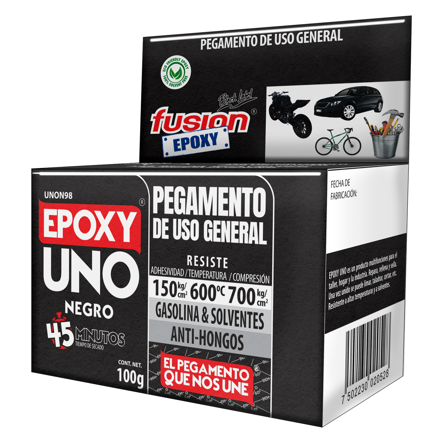 UNO NEGRO 100gr Pegamento Epoxico